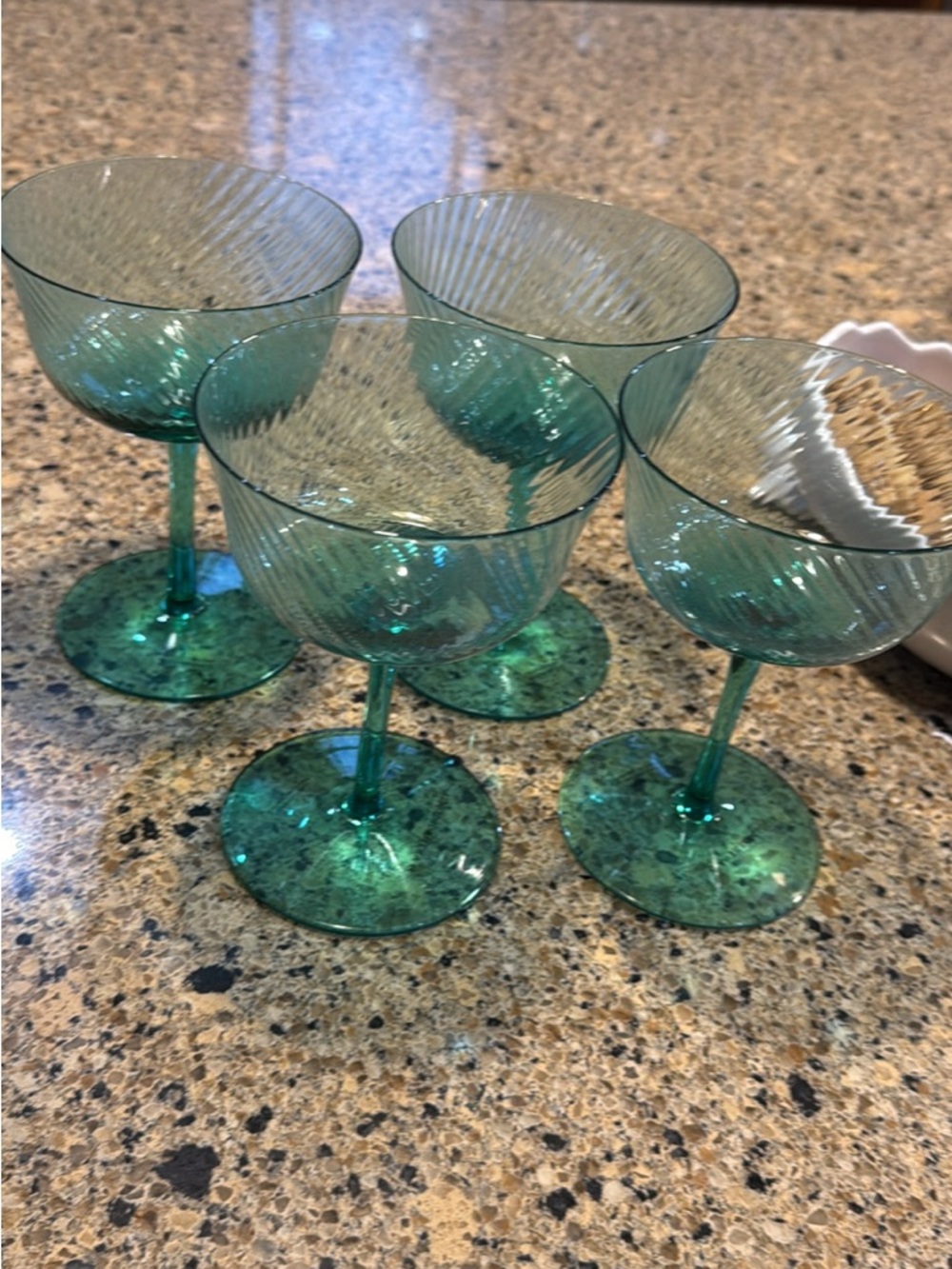 Set of 4 new Anthropologie coupe glasses